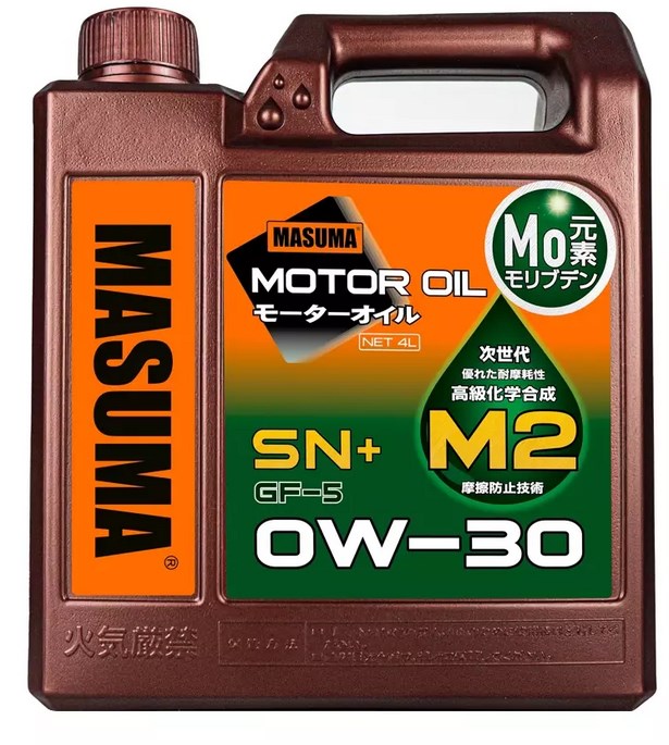 Масло моторное MASUMA 0W30 M2 SN+/GF-5 (бензин, синтетика)   4л