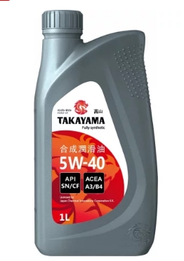 Масло моторное TAKAYAMA 5W40 SN/CF 1L Синтетика 605528