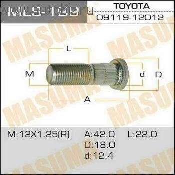 Шпилька колеса MASUMA MLS-199 09119-12012