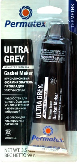 Герметик прокладка PERMATEX ULTRA GREY 89148 серый 99г