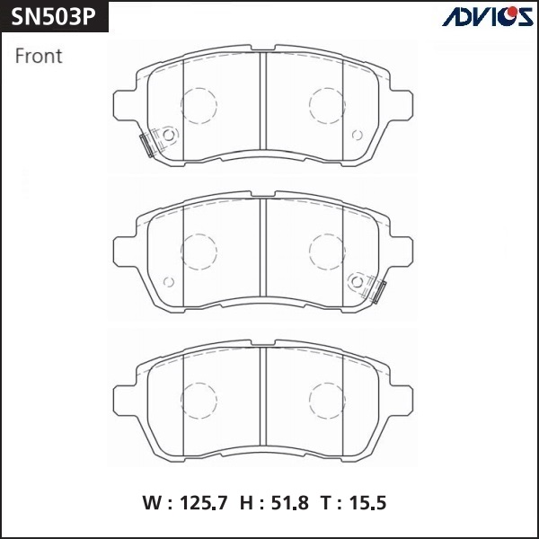 Дисковые тормозные колодки ADVICS SN503P