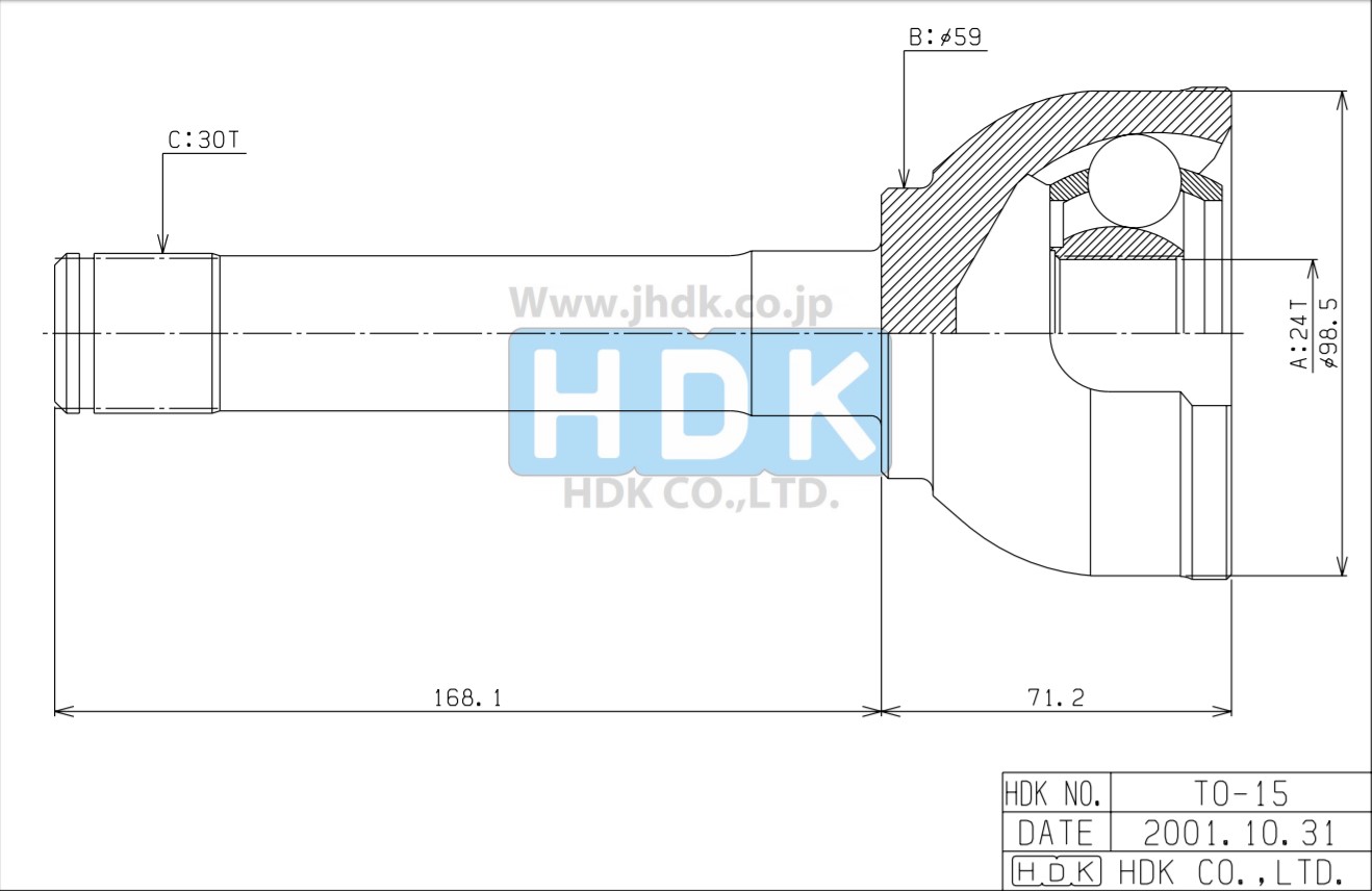 Привод HDK TOE-015A 24-59-30-168.1-239.3