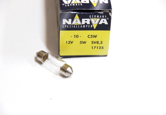 Лампочка NARVA 17125 12V-5W C5W (SV8,5) 35MM
