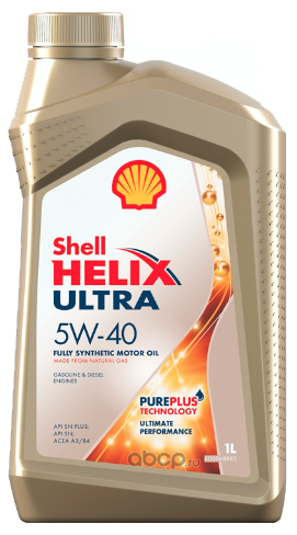 Масло моторное Shell Helix ULTRA NEW Синтетика 5W40 1л 550051592 SN+, A3/B4