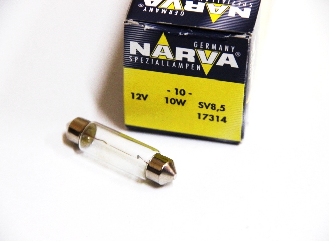 Лампочка NARVA 17314 C10W 12V-10W 41MM