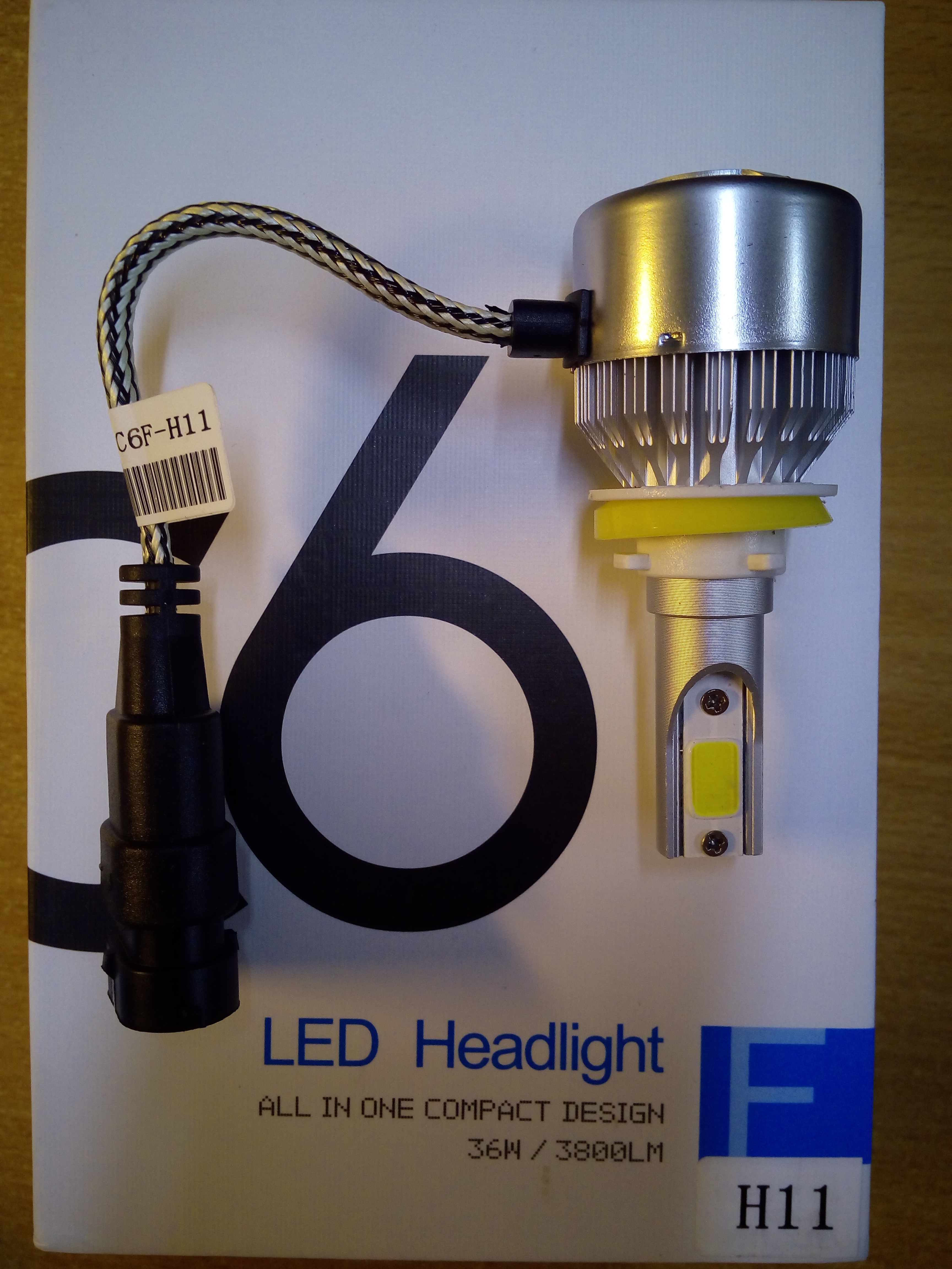 Лампочка светодиодная LED HEADLIGHT H8, H11 охлаждение вентилятор