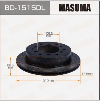Тормозной диск MASUMA BD-1515DR перфорированный правый