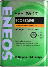 Масло моторное ENEOS Ecostage SN Синтетика 0W20 4L