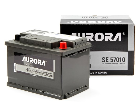 Аккумулятор AURORA DIN EFB 57010 L3 (L) 70А/Ч 650А 277x174x190 