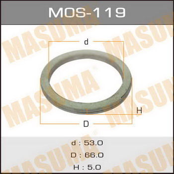 Кольцо прокладка глушителя MASUMA MOS119 53*66*5мм