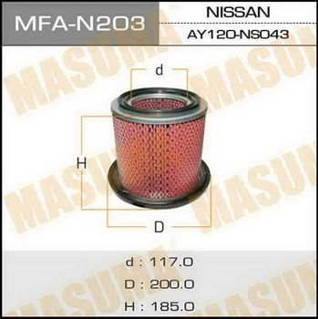 Воздушный фильтр MASUMA MFA-N203 16546-VB700