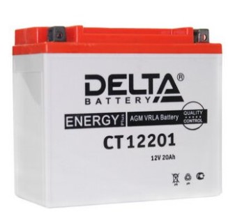 Аккумулятор для мото DELTA AGM 20 Ач, CCA 260A, 181*77*167