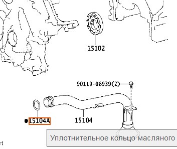 Кольцо уплотнение TOYOTA 96721-24031 маслоприемника