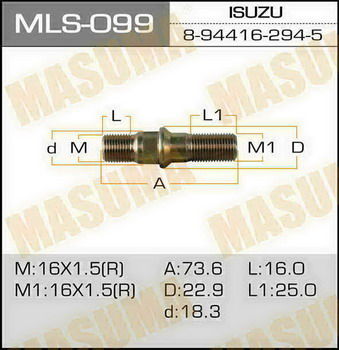 Шпилька колеса MASUMA MLS099 8944162945