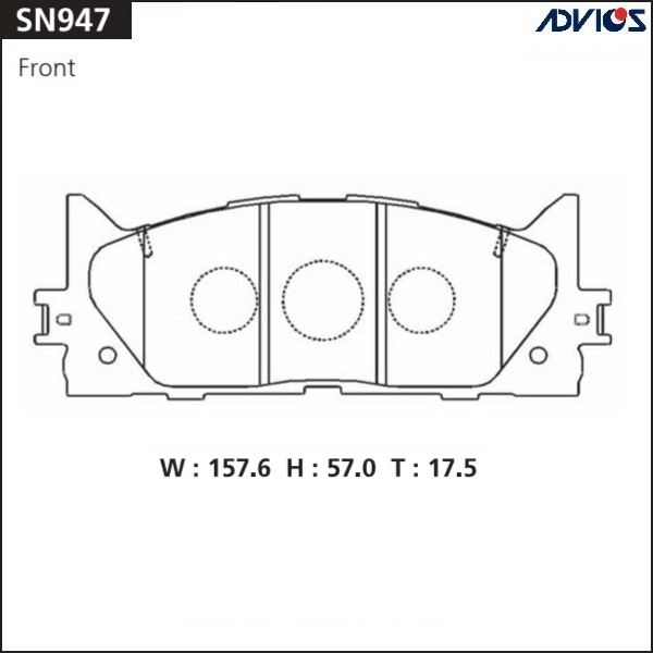 Дисковые тормозные колодки ADVICS SN947