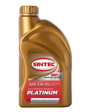 Масло моторное SINTEC PLATINUM 5W30 SP, C2/C3 1L Синтетика 801992