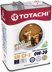 Масло моторное TOTACHI Extra Fuel SN Синтетика 0W20 4л