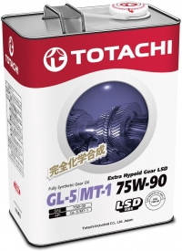 Масло трансмиссионное TOTACHI Extra Hypoid Gear LSD GL-5/MT-1 Синтетика 75W90 4л