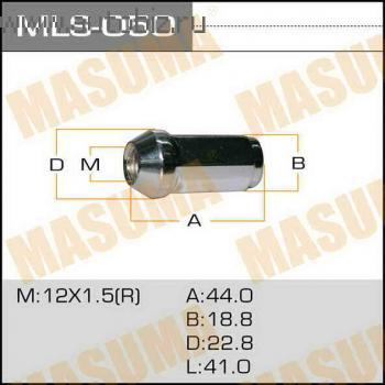 Гайка колеса MASUMA MLS-050 M12X1.5 H19 конус  