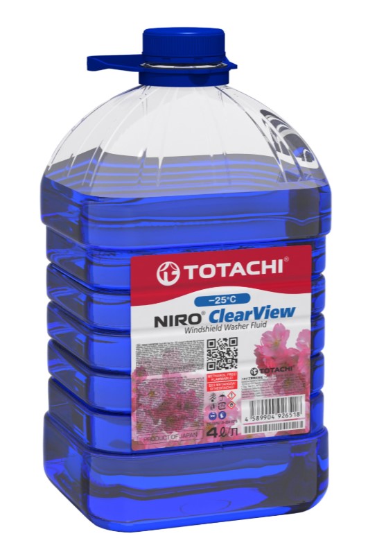 Автоочиститель стекол TOTACHI NIRO CLEAR VIEW ПЭТ 4.0 ЛИТРА -25 гр. С