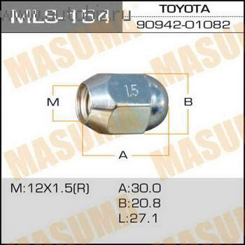 Гайка колеса MASUMA MLS-154 M12X1.5 H21 конус  