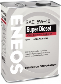 Масло моторное ENEOS Super Diesel CH-4 Синтетика 5W40 4L выпуска нет
