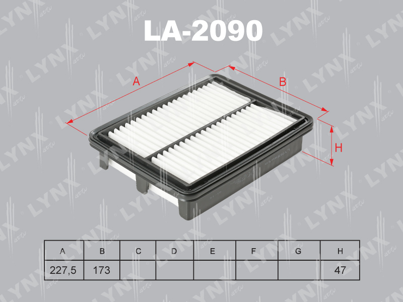 Воздушный фильтр LYNX LA-2090 A481V