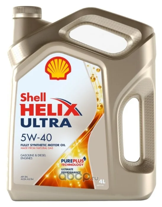Масло моторное Shell Helix ULTRA NEW Синтетика 5W40 4л 550051593 SN+, A3/B4
