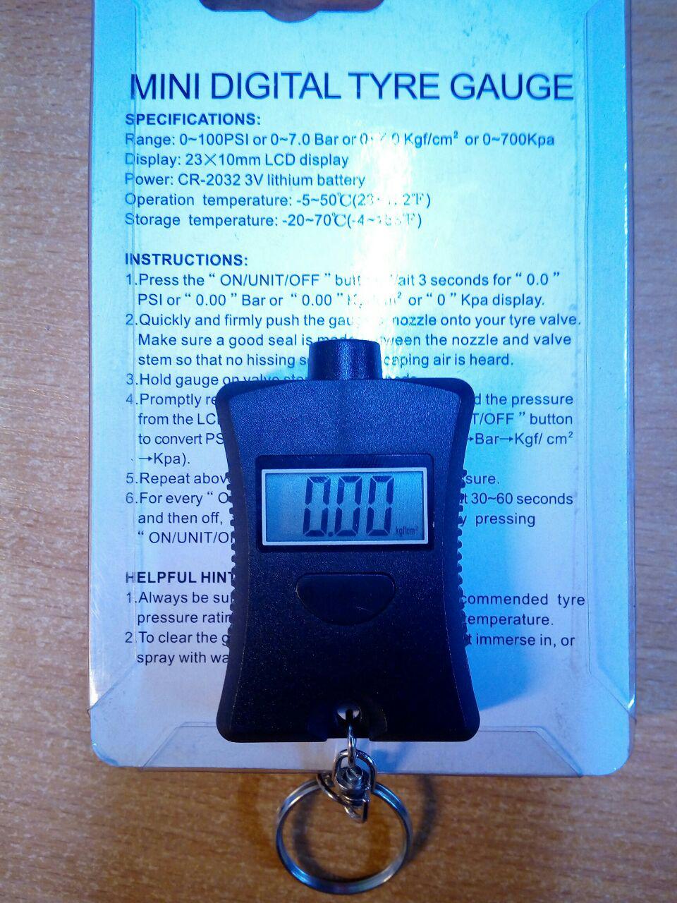 Манометр цифровой. Измерение давления в шинах (-7 кг/см*2)