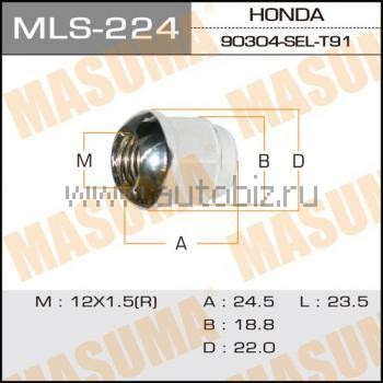 Гайка колеса MASUMA MLS-224 M12X1.5 H19 конус 